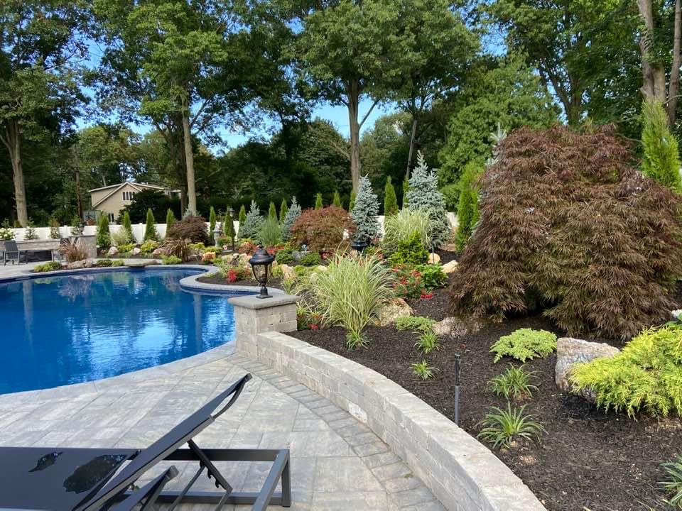 Full Service Residential Landscaping Design, Installation, and Hardscape Project in Dix Hills, NY